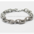 Unisex Edelstahl Twist Kette Link Armbänder Männer und Frauen